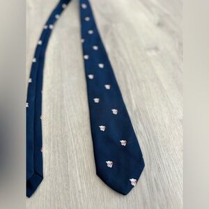 Vintage Cartwright & Sheldon Hereford Cow Tie, Woven In Macclesfield England